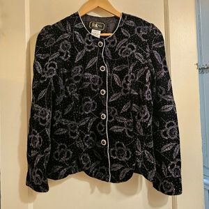 Vintage sparkle velvet blazer (S)